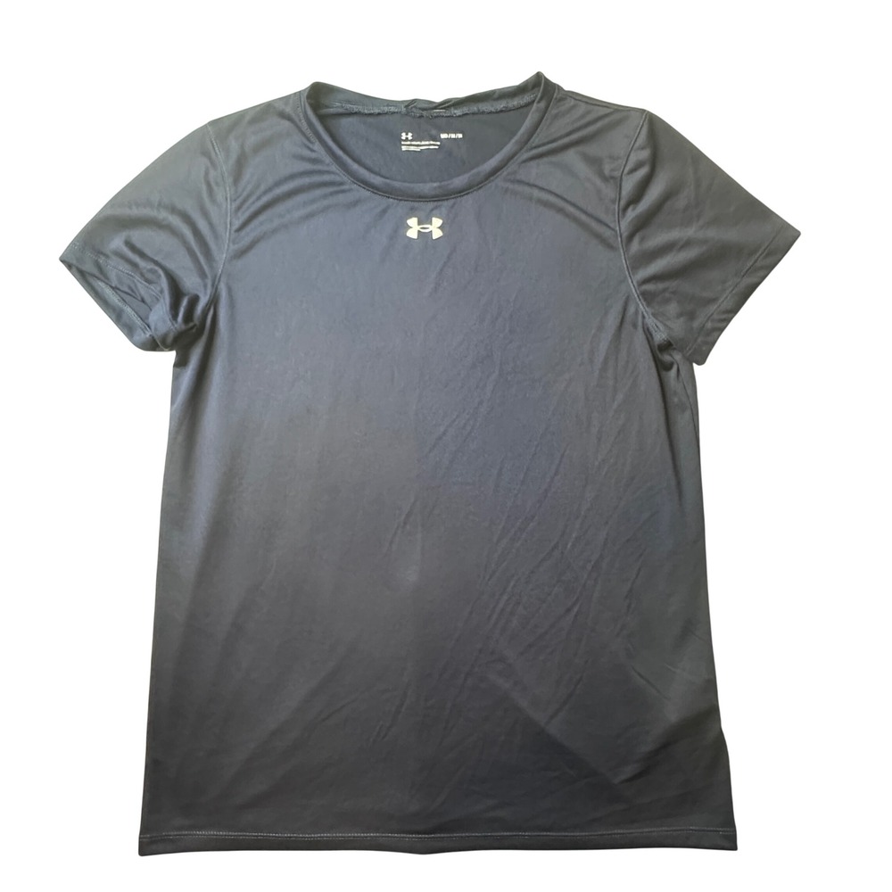 Under Armour Shirt Mens Medium Navy Blue HeatGear Training Loose Fit 1305510